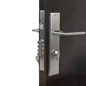 Handle Waala Luna-OSK 10 inch 60mm Stainless Steel Silver Cylindrical Plate One Side Key Mortise Door Lock Set