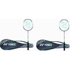 Yonex ZR 100 99g Light Red Strung Badminton Racquet (Pack of 2)