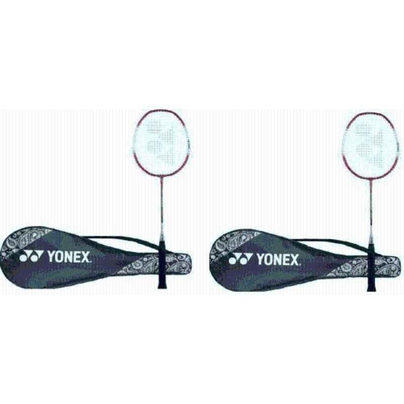 Yonex ZR 100 99g Light Red Strung Badminton Racquet (Pack of 2)