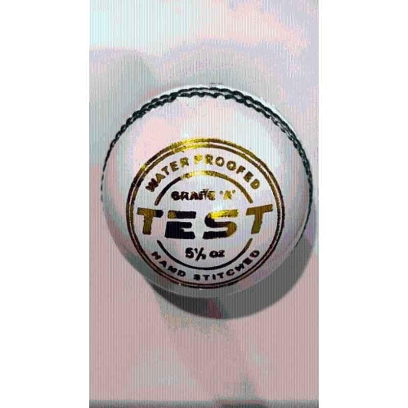 Cricket Kingdom White Test Leather Cricket Ball