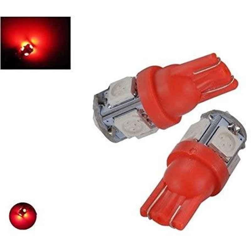 AOW 5 SMD (RED) LED Parking Bulb Pilot Light/License Plate car Lights for Hyundai i10 (PAIR/DC-12V)