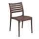 Supreme Omega Globus Brown Chairs Without Arm (Pack Of 4)