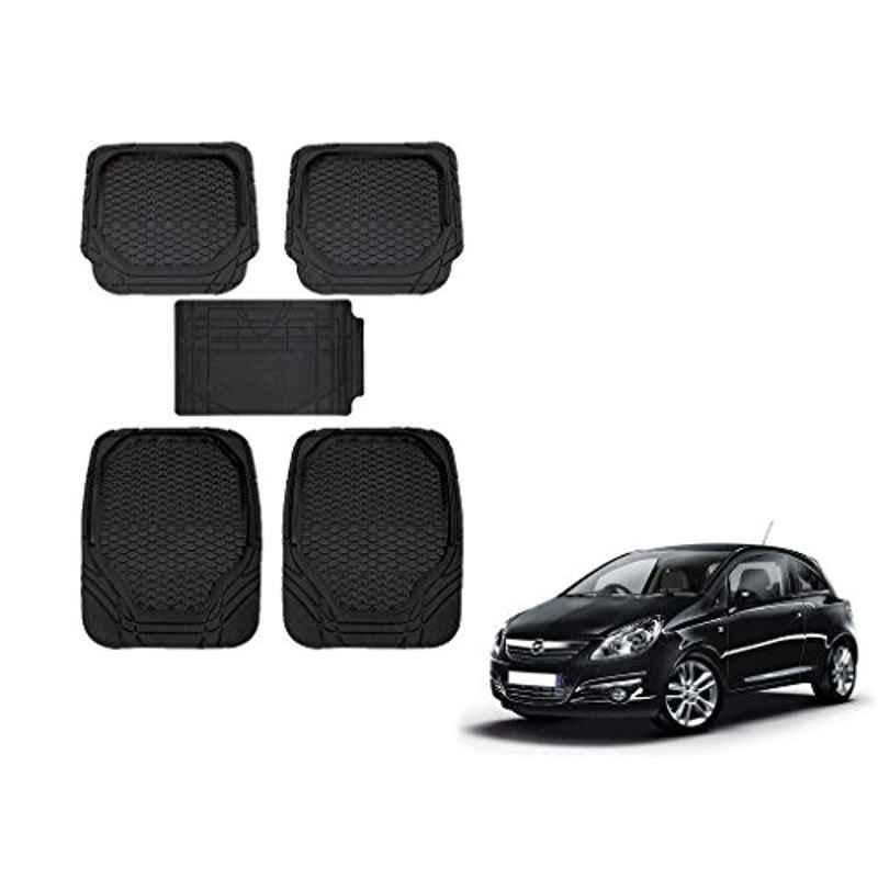 Kozdiko 8855TW 5 Pcs Rubber Black Rubber Car Mat Set for Opel Corsa