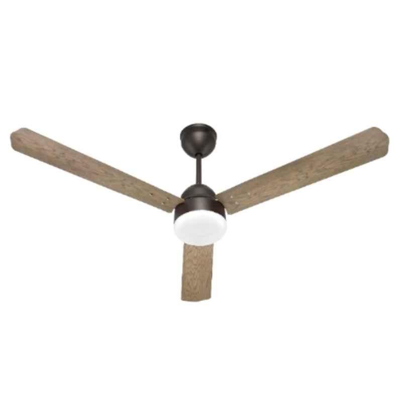 Airelec Gloria Stylo 28W 350rpm 5 Star Smoke Brown 3 Blade BLDC Ceiling Fan with Remote & 2 Years Warranty, AIRCFH1-04, Sweep: 1200 mm