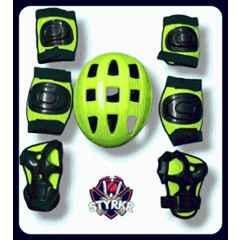 STYRKR Plastic & EVA Foam Neon Protective Skating/Cycling Guard Kit | Multi Sport Gear for Kids 1445 Cycling KitKIT-968
