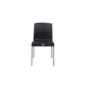 Supreme Hybrid Premium Plastic Black Chair without Arm (Pack of 4)