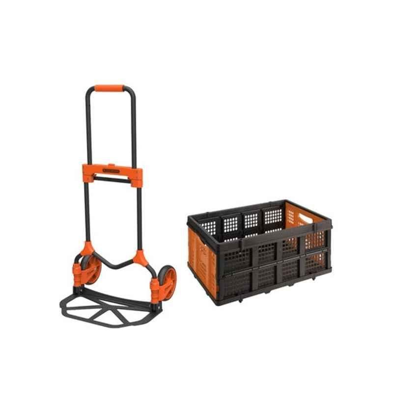 Black & Decker 90kg Aluminium Folding Hand Truck with Folding Basket, H202 & H205