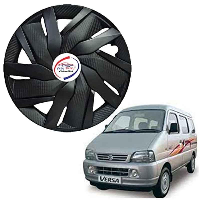 Auto Pearl 4 Pcs 13 inch ABS Black EGLS18 Hubcap Wheel Cover Set with Retention Ring for Maruti Suzuki Versa