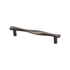 RAB 128mm Zinc Black Satin Matt Finish Drawer Pull Handle, N1111 (Pack of 2)