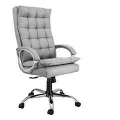 Newturn Boxer HB Premium Synthetic Leather Grey High Back Ergonomic Chair
