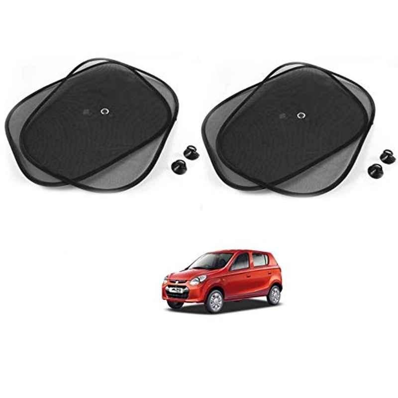 Kozdiko 4 Pcs Black Chipokoo Car Window Sunshade Curtain Set for Maruti Suzuki Alto 800, koz_79178