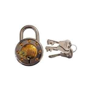 B K Jagan & Co Iram 50mm Iron Silver Hardened Padlock with 3 Keys