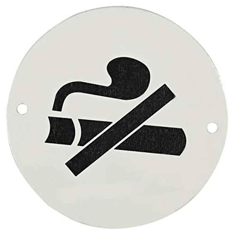 Round No Smoking Symbol Aluminum Plate