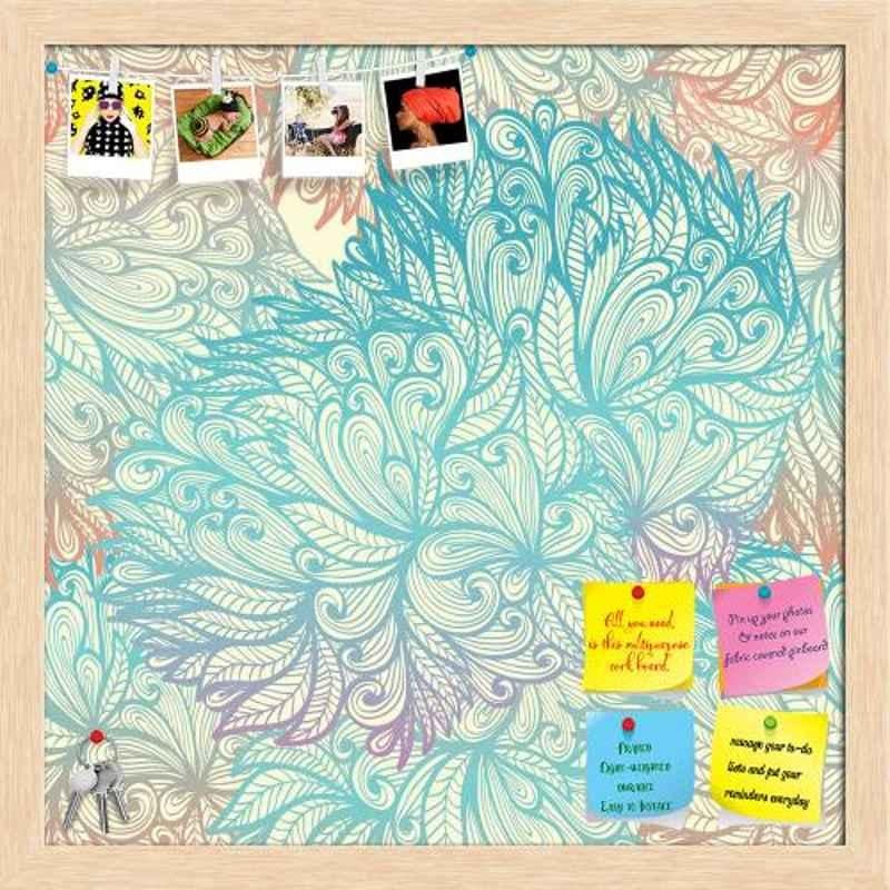 ArtzFolio 40.6x40.6x1cm Natural Brown Printed Bulletin Notice Pin Soft Board, AZSAO24114341BLB_FR_L_02_NB