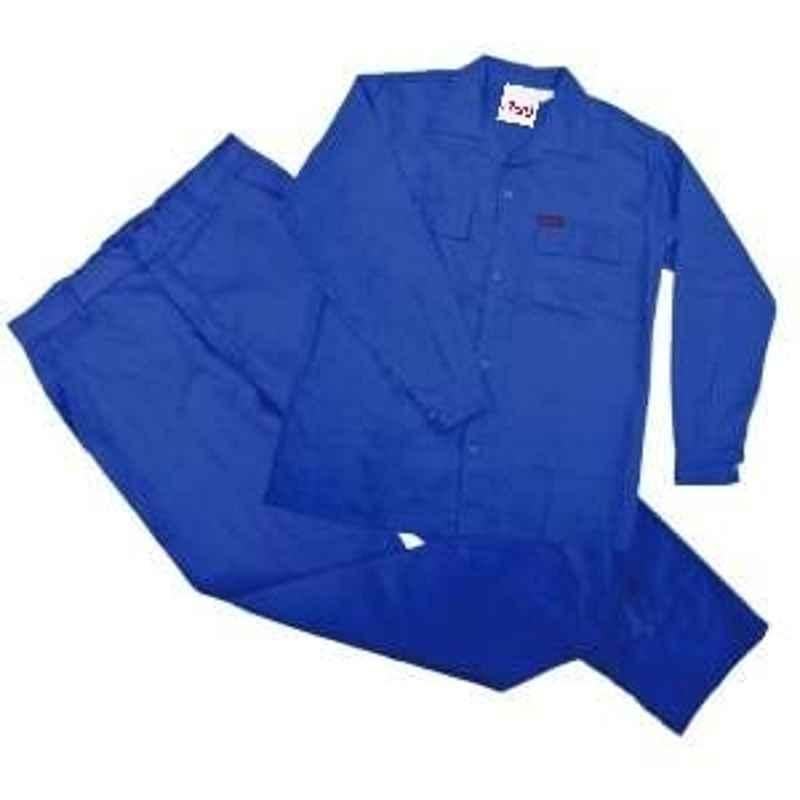 Abbasali Twill Cotton Blue Paint & Shirt, Size: Small