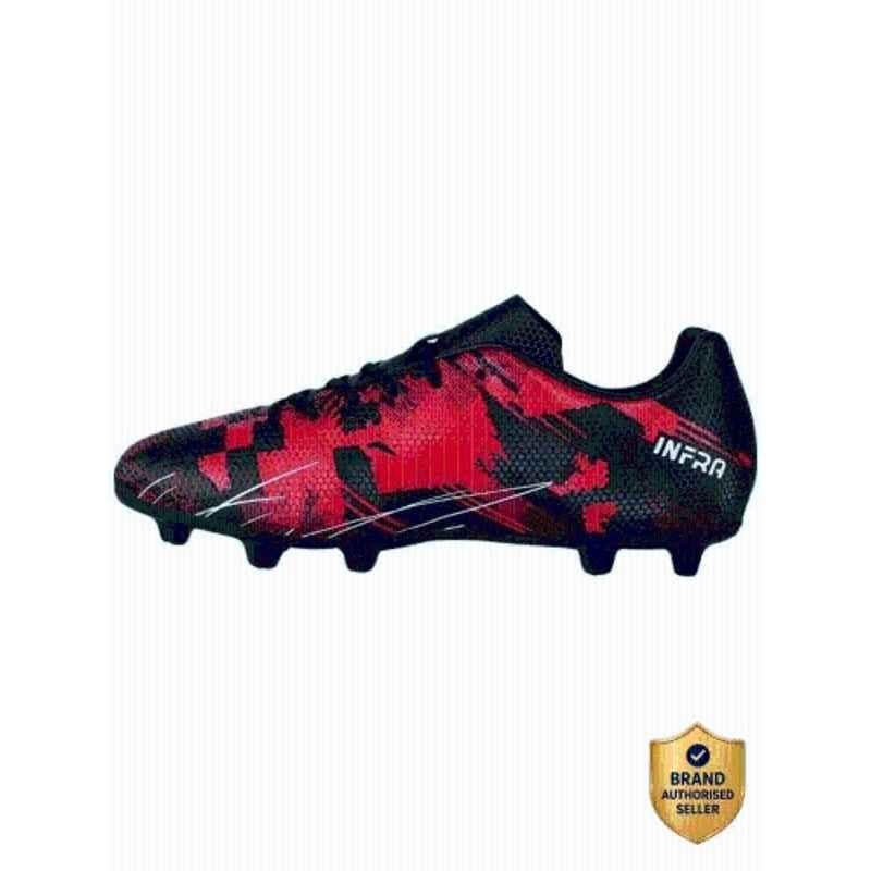 Nivia INFRA8 Black Red Football Shoes for Men, Size: 8