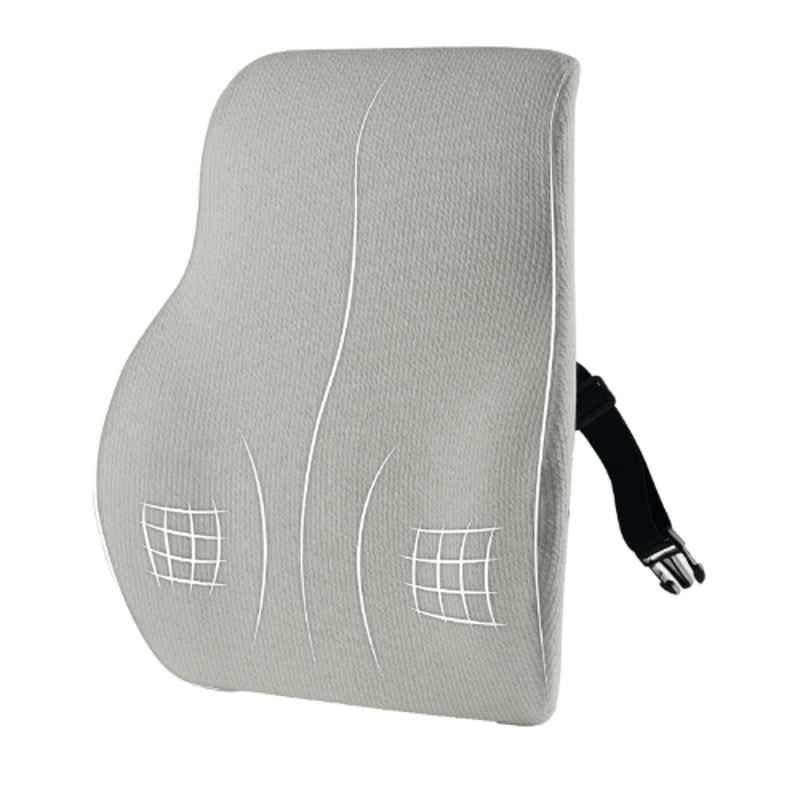 Betterhood Memory Foam & Cotton Grey Lumbar Support Cushion for Chairs, Size: Universal