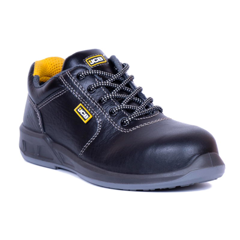 JCB Electron Apollo Leather Composite Toe Black Safety Shoes, Size: 10
