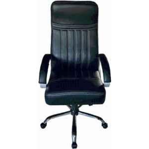 RM HOME Cellow Synthetic Leather High Back Black Executive Chair