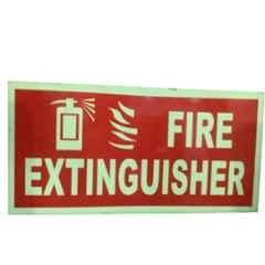 12x6 inch Acrylic Red & Mild Yellow Fire Extinguisher Signage Board