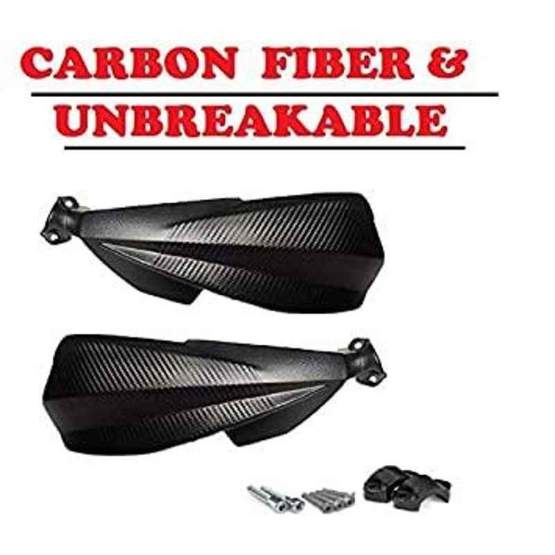 AOW Carbon Fibre Scratchproof Unbreakable Handle bar Handguard for KTM Duke All Models (Black) T-14