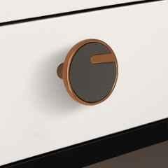 Plantex Knobs for Drawers/Drawer Knobs/Round Knob for Cabinets/Pull-Push Knob for Kitchen/Bedroom/Drawer SH-433, Rose Gold & Grey