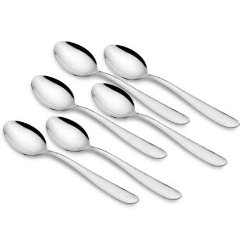 Classic Essentials BS06V Sigma 6 Pcs Silver Stainless Steel Glossy Finish Table Spoon Cutlery Set