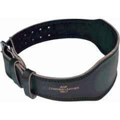 QUIT-X Leather Black Weight Lifting Belt with Back Support for Gym Training & Bodybuilding, Size: Free