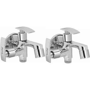 Prestige Passion Brass Chrome Finish 2 Way Bib Cock with Wall Flange (Pack of 2)