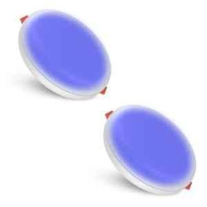 Fybros Roso 15W Plastic Blue Round Junction LED Downlight, FLS5345B (Pack of 2)