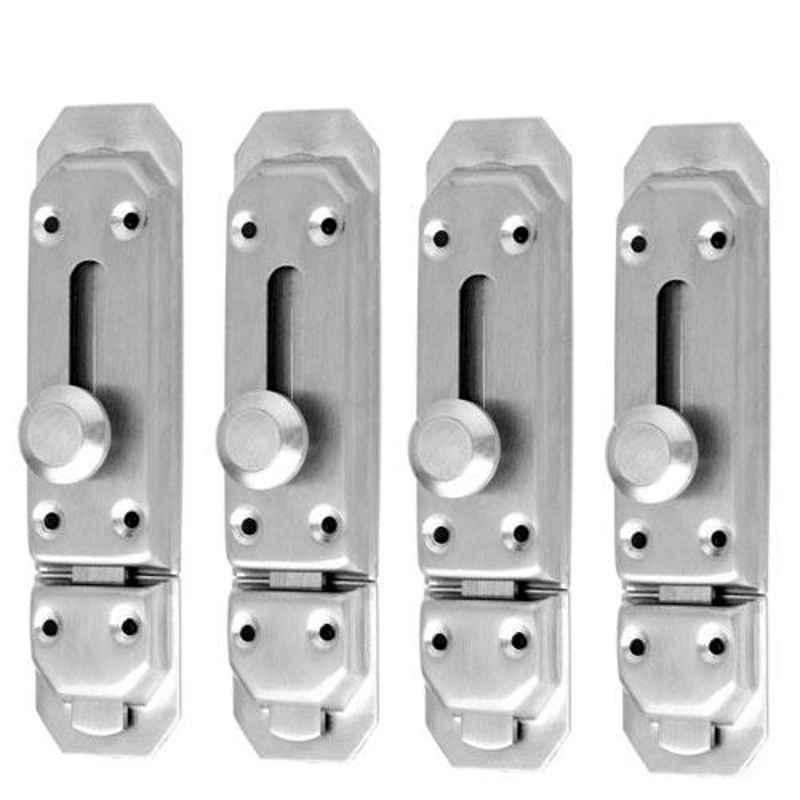 Nixnine 4 inch Stainless Steel Door Latch Lock, SS_LTH_A-604_4IN_4PS (Pack of 4)