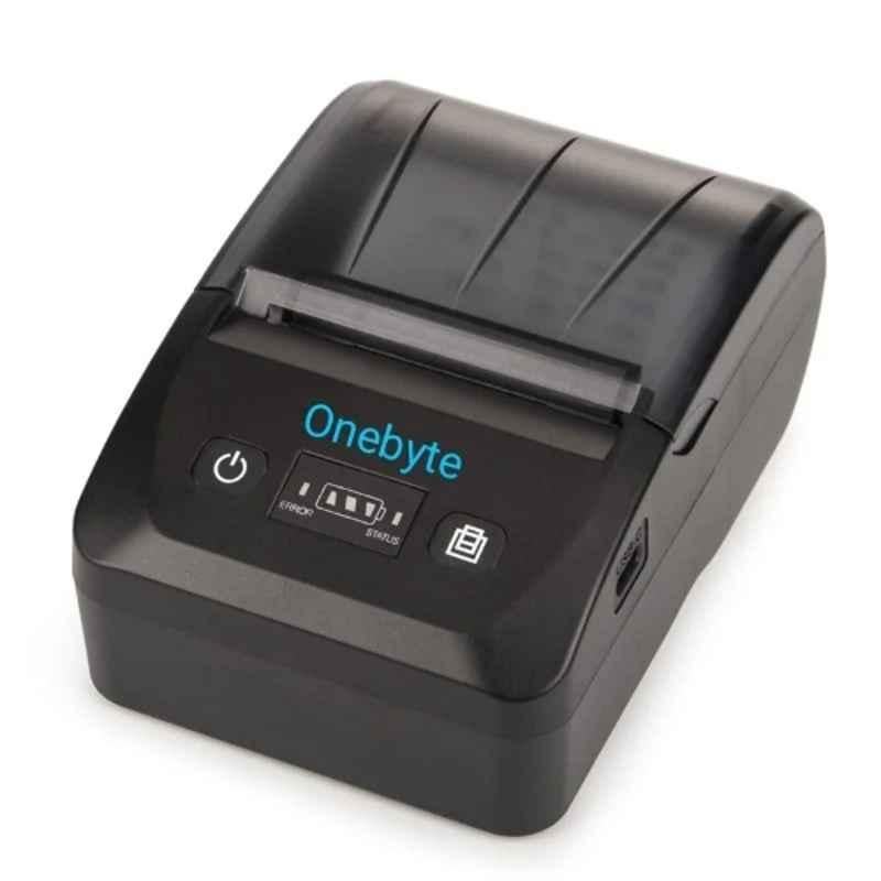 Onebyte 50-80mm/sec Black Monochrome USB & Bluetooth Mobile Thermal Printer, BP-02 Star