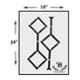 Kayra Decor 16x24 inch PVC Plastic Reusable Wall Stencil, KHS246