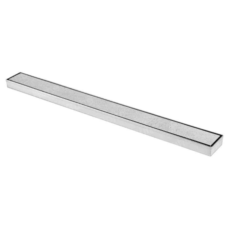 Ruhe TIS003-6 40x3 inch SS-304 Steel Grey Tile Insert Shower Drain Channel for 13mm Tile, 16-0203-06