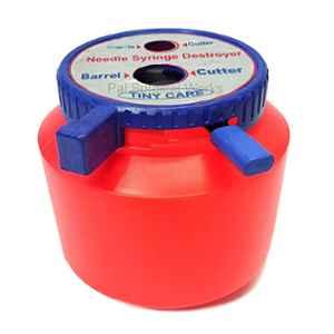 PSW Stainless Steel Red Manual Needle Syringe Destroyer, PSW050