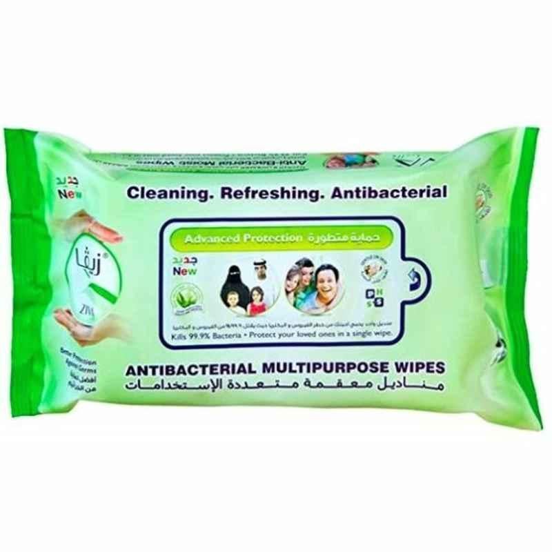 Ziva Antibacterial Multipurpose Wipes, 80 Pcs/Pack