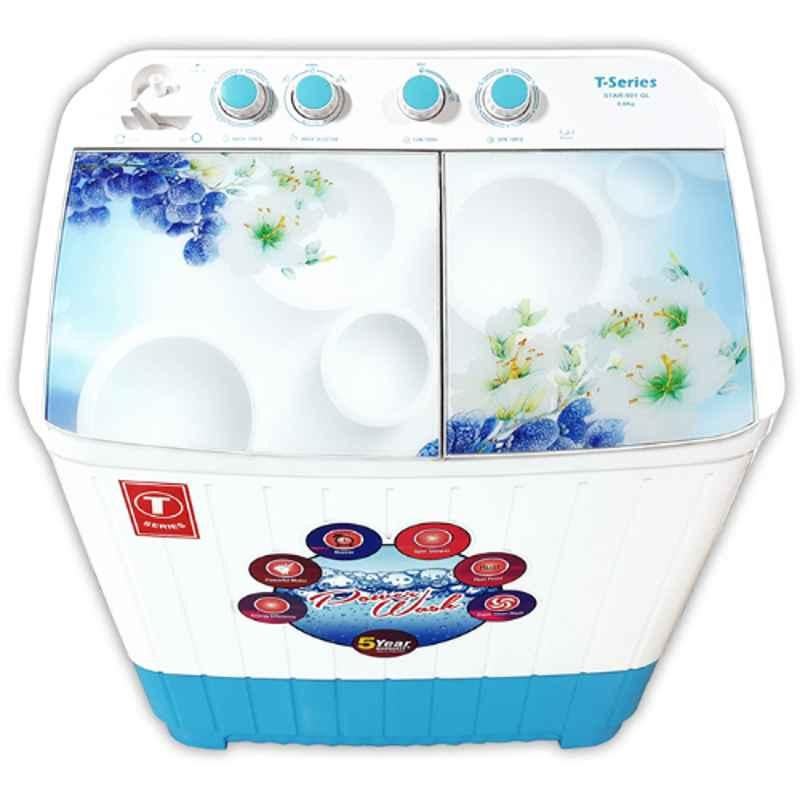 T-Series STAR-901GL 9kg Plastic White & Blue Twin Tub Semi Automatic Washing Machine