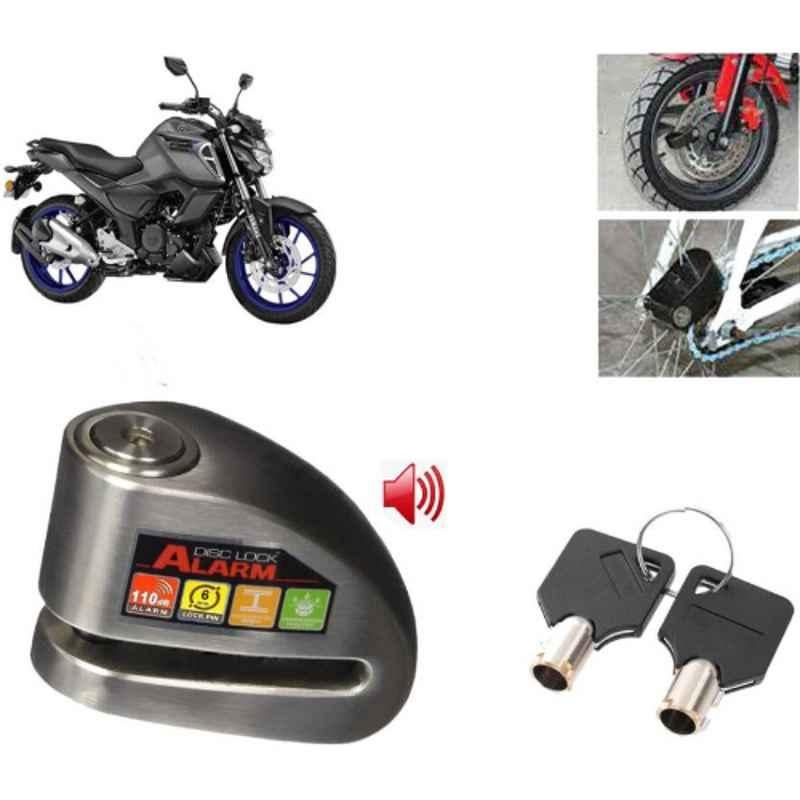 Auto Pearl Steel Black Anti-Theft Alarm Disc Brake Lock for FZ S V3.0 FI, Lock_780