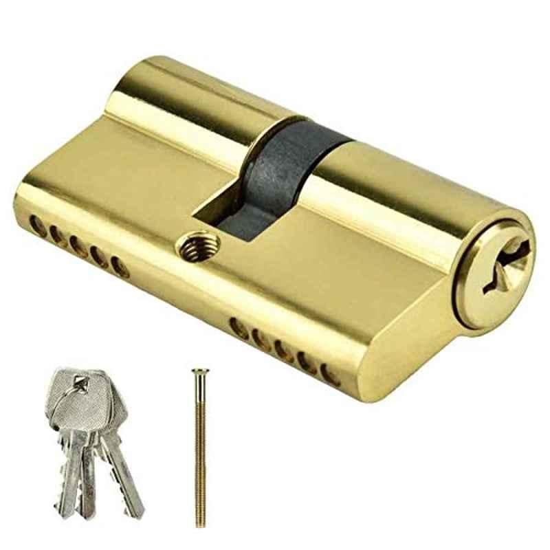 Dorfit 5 Pin Double Cylinder For Commercial & Residential Doors-Size 80mm-Brass