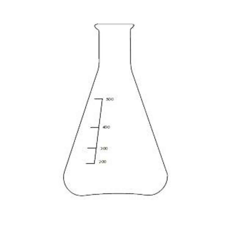 Axiva 500ml Touff Conical Narrow Mouth Erlenmeyer Flask, FENC0500 (Pack of 6)