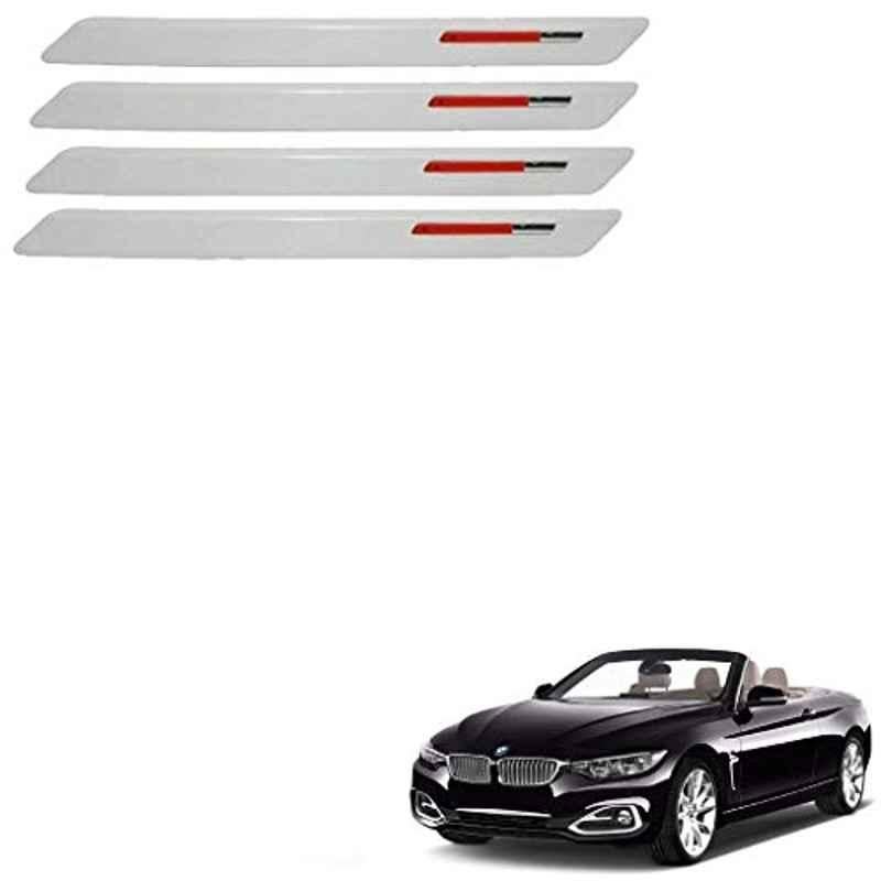 Kozdiko 4 Pcs White & Red Designer Car Bumper Protector Set for BMW 4 Series, KOZ-65640
