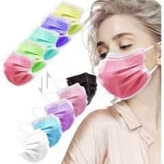 Wellstar 100 Pcs 3 Layer Disposable Medical Surgical Face Mask with Nose Pin, COURFUL MASK-41 (Pack of 100)