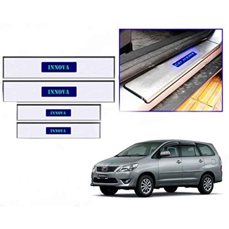 Kozdiko 4 Pcs Car LED Footsteps Door Sill Plate Set for Toyota Innova