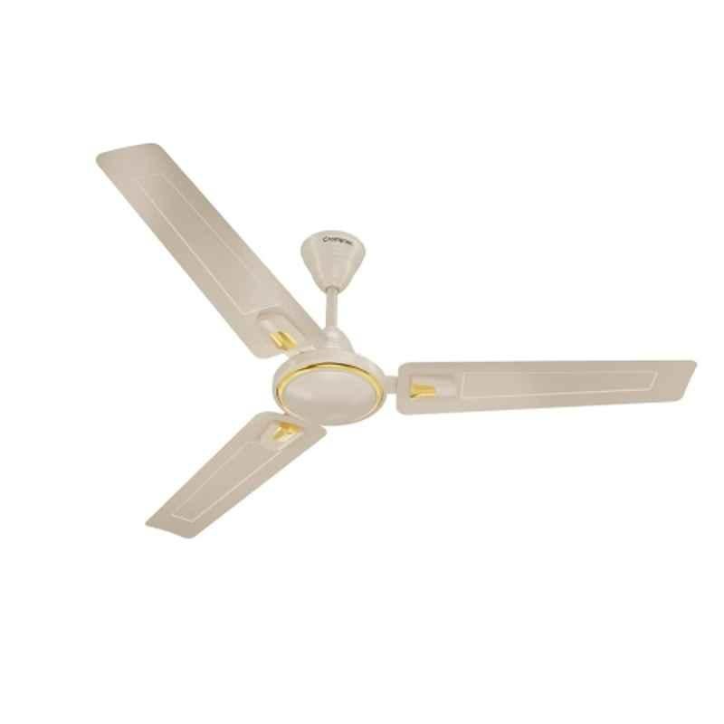 Crompton Surebreeze Hill Briz Neo 47W 370rpm 1 Star 3 Blade Ivory Ceiling Fan with 1 Year Warranty, CFSBHLBNE48IVY1Z, Sweep: 1200 mm