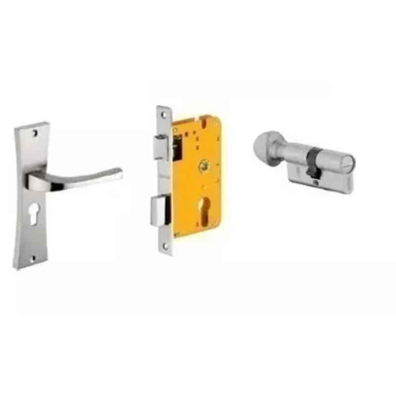Dorset HL Series Divine 60mm Stainless Steel Door Handle Lock Set with Coin & Knob (Pack of 3)
