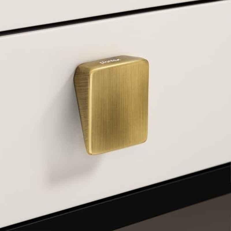Plantex Knobs for Drawers/Square Drawer Knobs for Cabinets/Pull-Push Knobs for Kitchen/Bedroom Drawer SH-331, Antique Brass