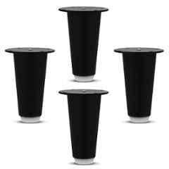 Plantex Heavy Duty Stainless Steel 4 inch Sofa Leg/Bed Furniture Leg Pair for Home Furniture's/Furniture Sofa Legs for Table/Support Legs/Furniture Leg DTS-53, Black 4 Pcs