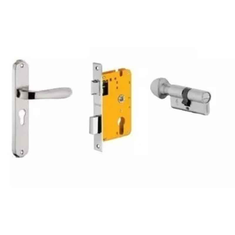 Dorset HL Series Pontus 60mm Stainless Steel Patina Finish Door Handle Lock Set with Coin & Knob (Pack of 4)