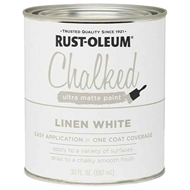 Rust-Oleum Chalked 30 fl Oz Linen White 285140 Matte Spray Paint