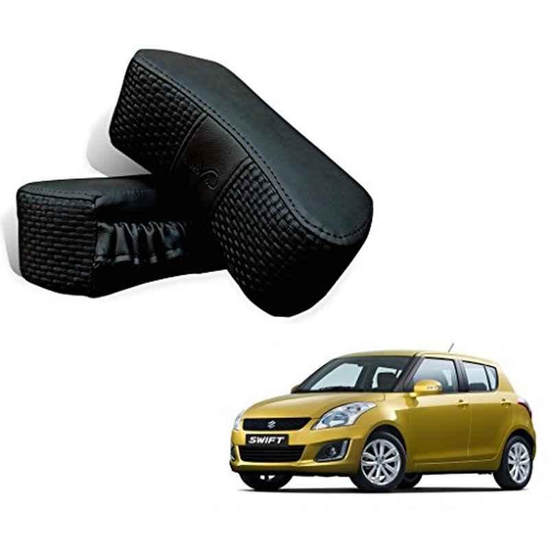 Kozdiko 2 Pcs Memory Foam Black Car Vastra Neck Rest Cushion Set for Maruti Suzuki Swift, koz_5275
